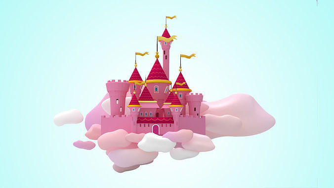 Cartoon Castle Free 3D model