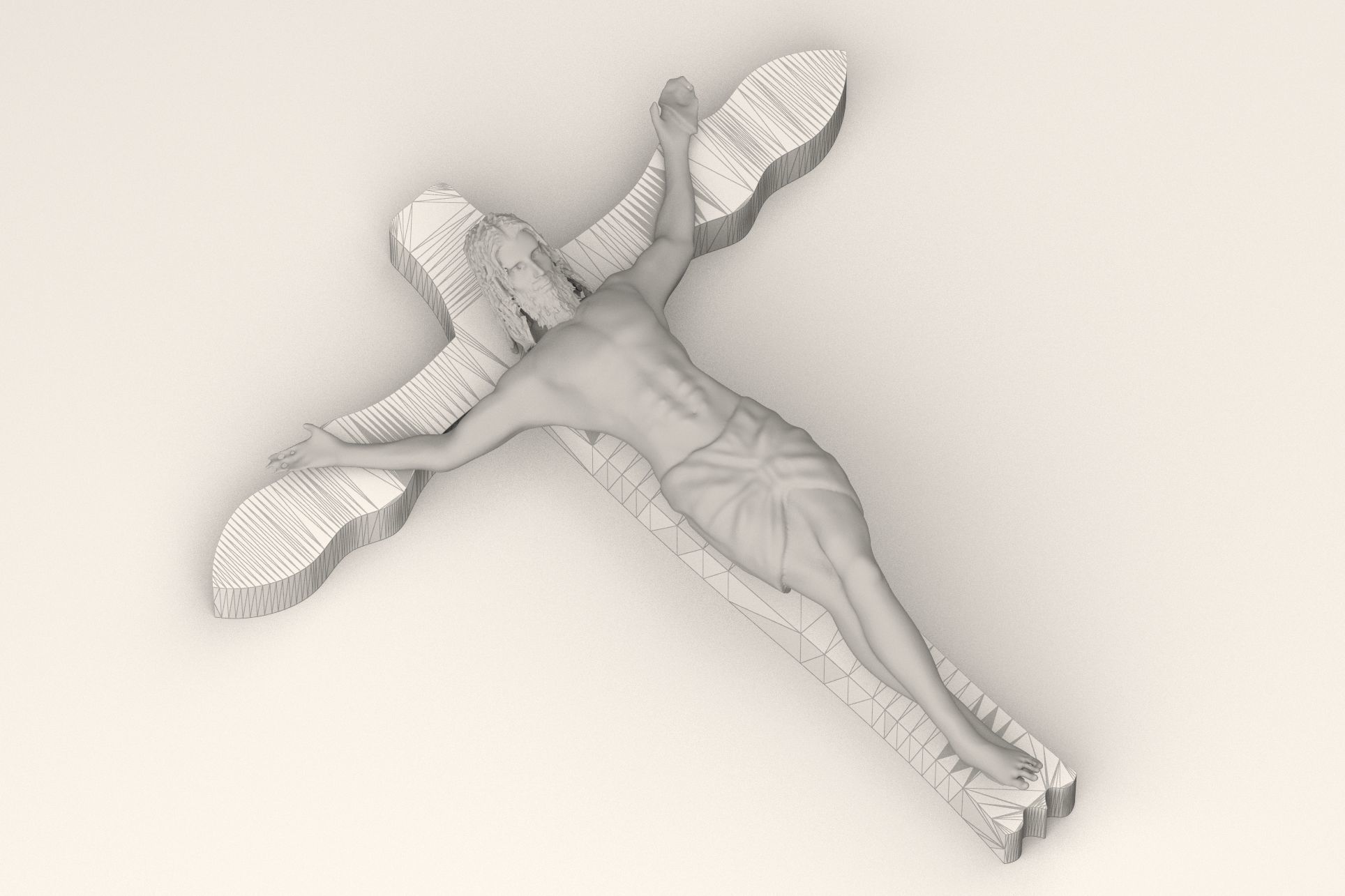 Cross Pendant P 035 3D print model_2