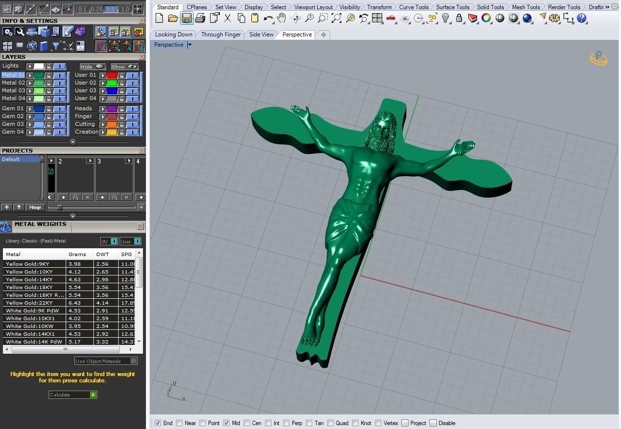 Cross Pendant P 035 3D print model_4