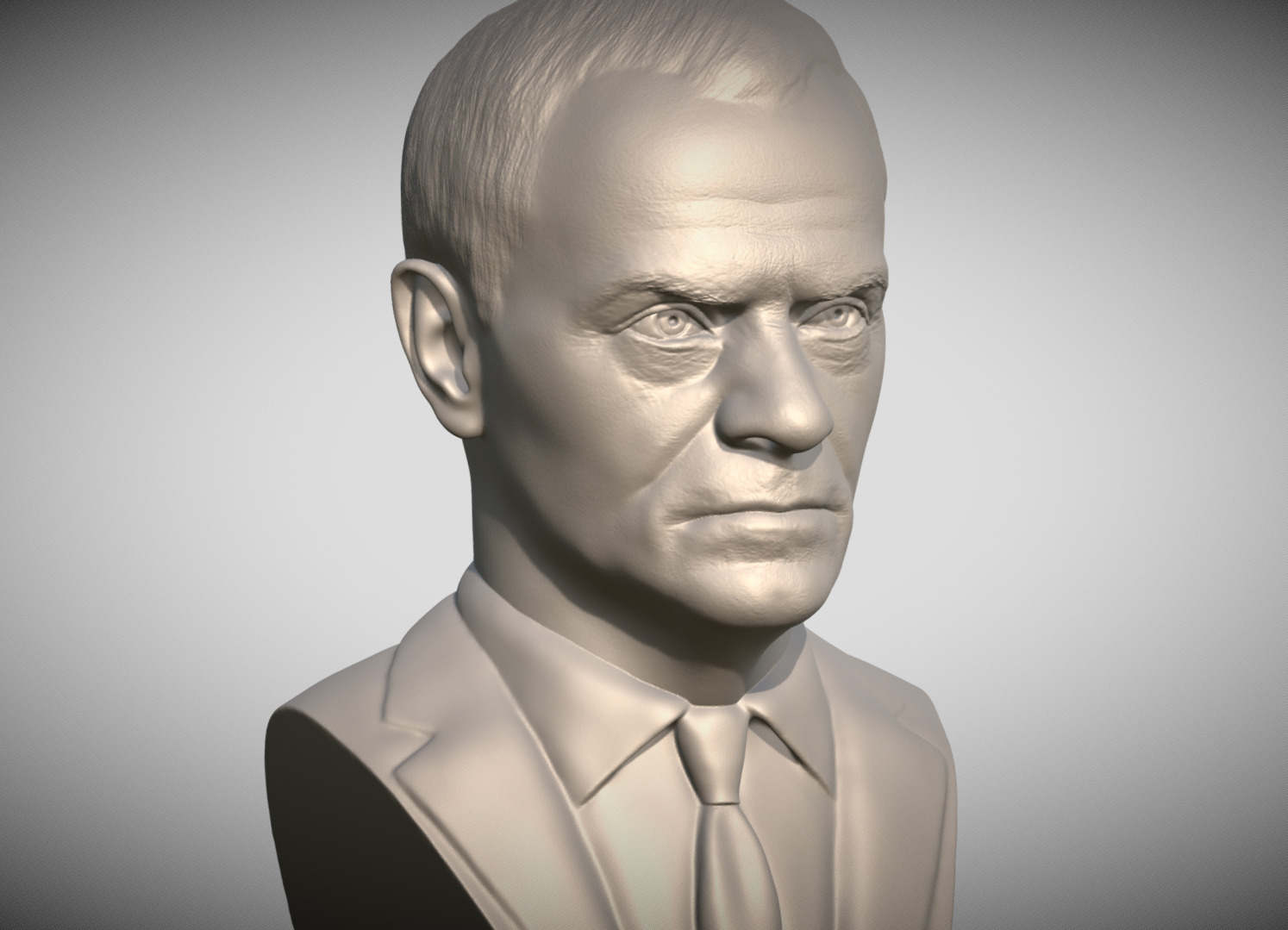 Donald Tusk bust for 3D printing 3D print model_4