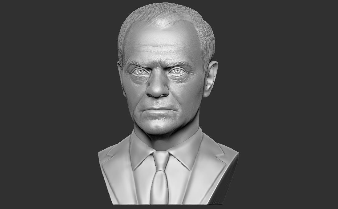Donald Tusk bust for 3D printing 3D print model_6