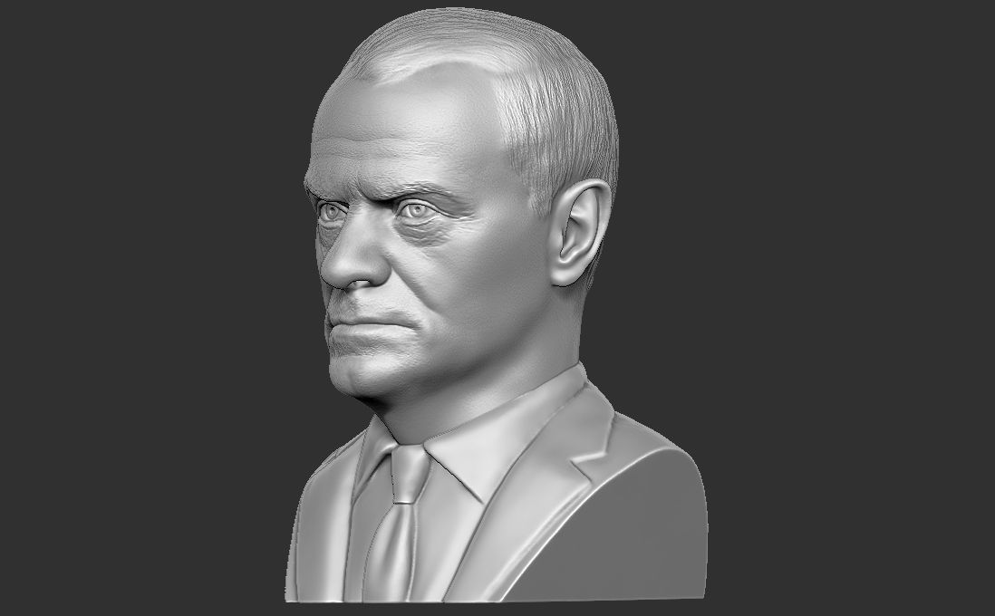 Donald Tusk bust for 3D printing 3D print model_8