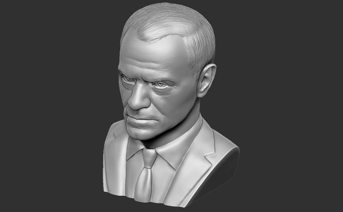 Donald Tusk bust for 3D printing 3D print model_19