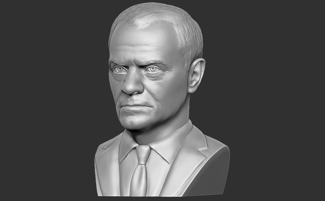 Donald Tusk bust for 3D printing 3D print model_7