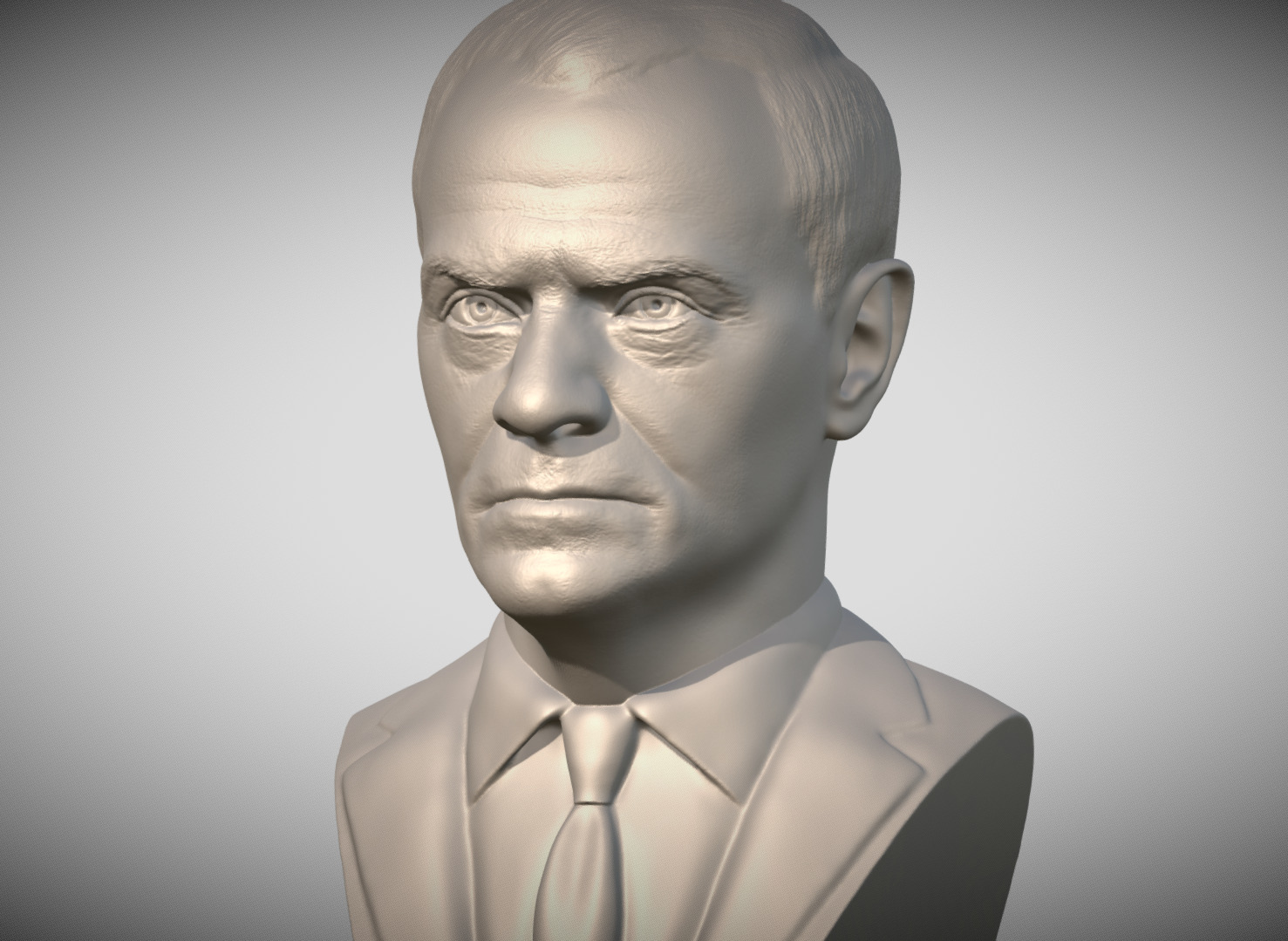Donald Tusk bust for 3D printing 3D print model_1