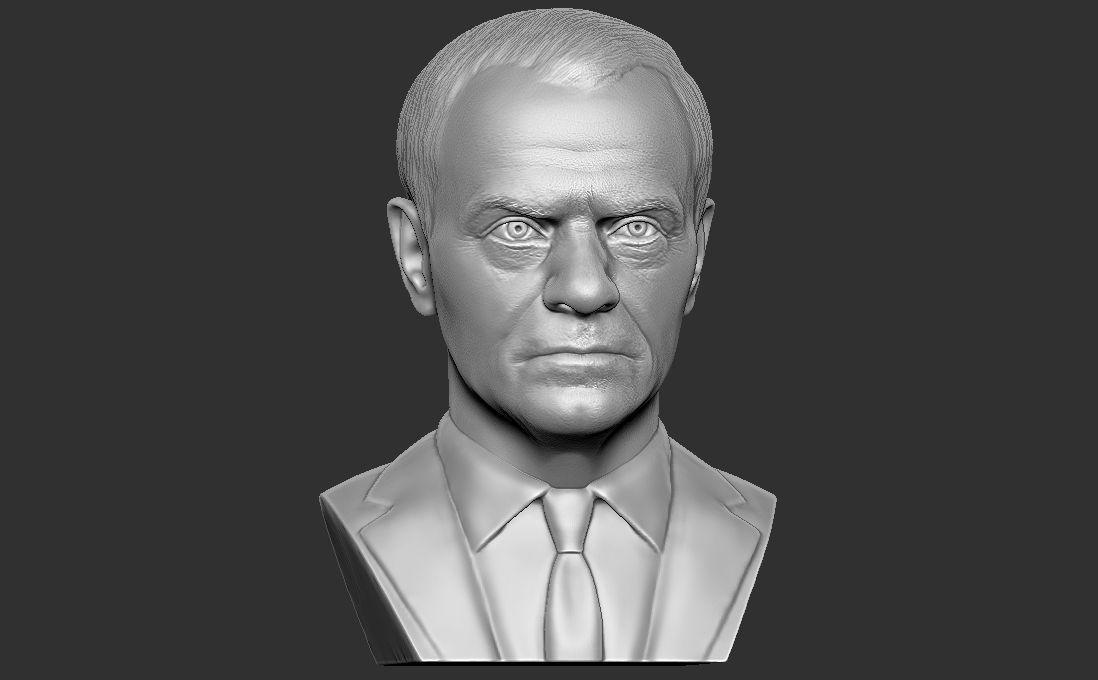 Donald Tusk bust for 3D printing 3D print model_17