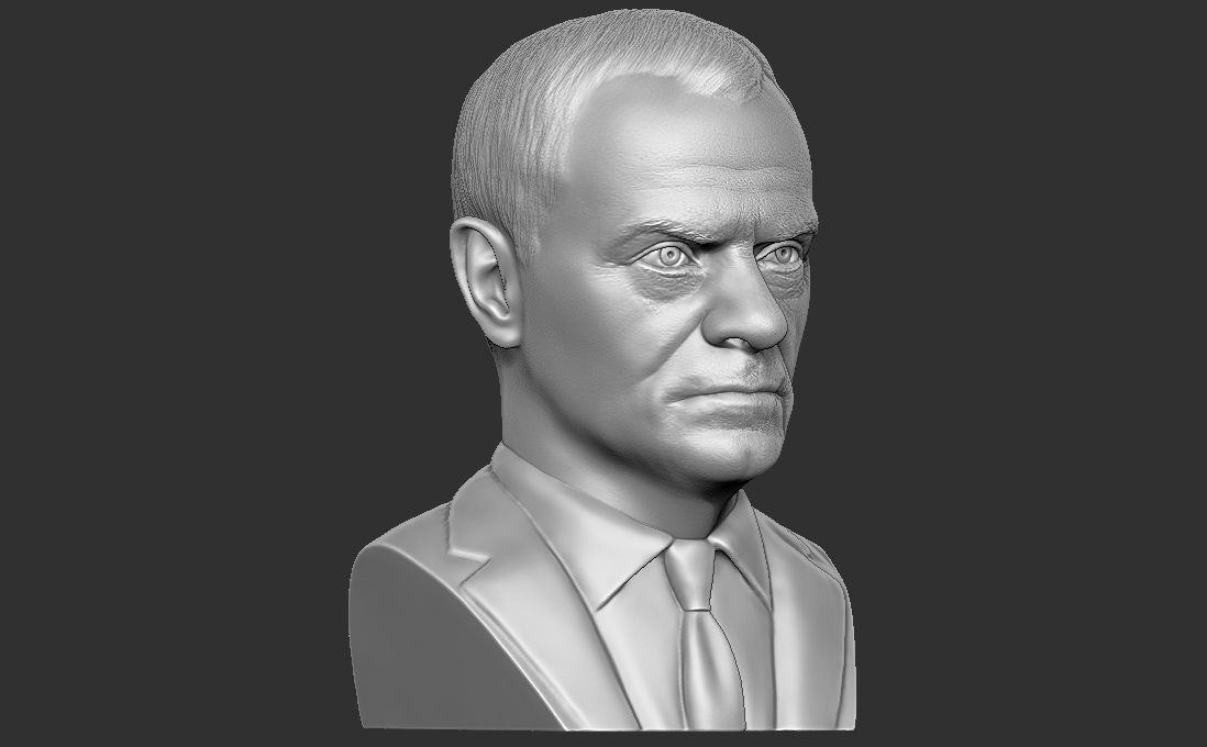 Donald Tusk bust for 3D printing 3D print model_15