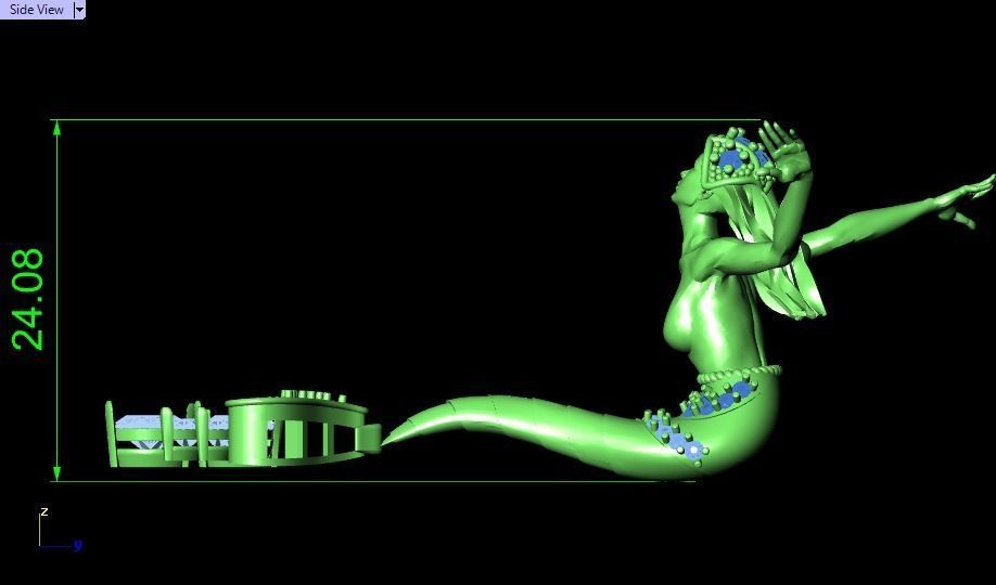 mermaid magerit pendant 3D print model_15