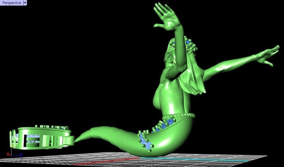 mermaid magerit pendant 3D print model_20