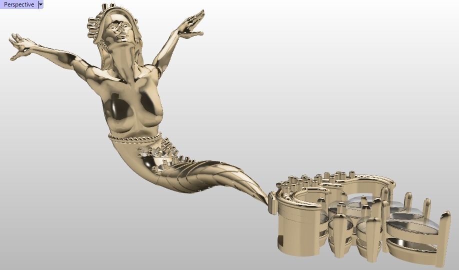 mermaid magerit pendant 3D print model_24