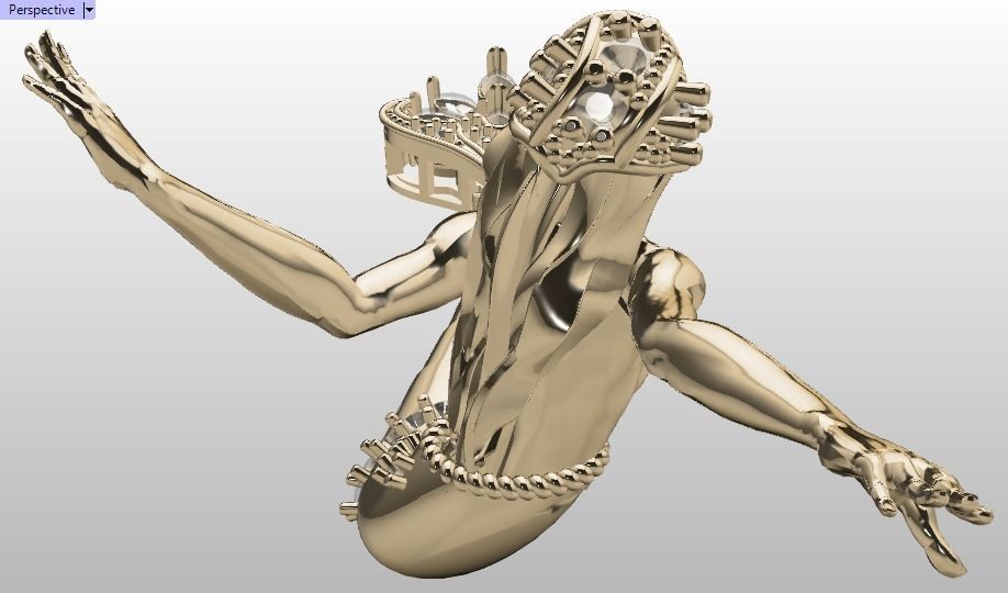 mermaid magerit pendant 3D print model_23