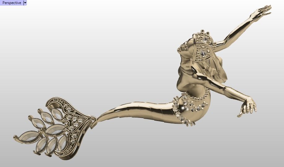 mermaid magerit pendant 3D print model_18