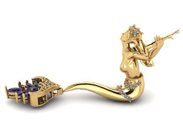 mermaid magerit pendant 3D print model_31