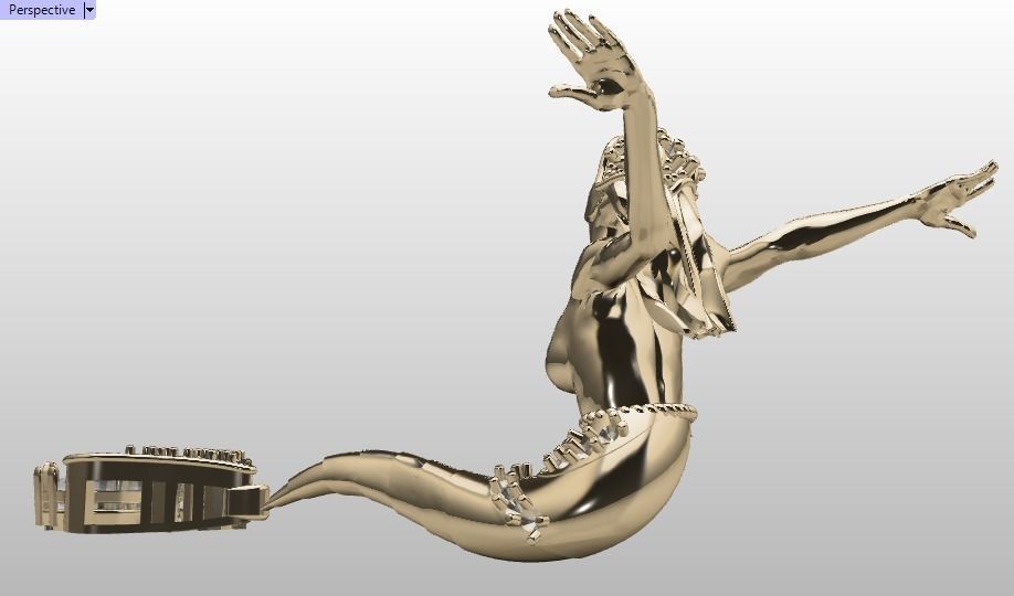 mermaid magerit pendant 3D print model_19