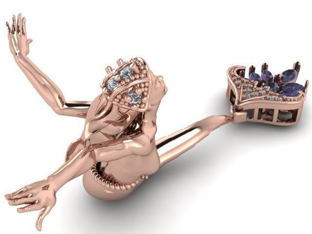 mermaid magerit pendant 3D print model_6