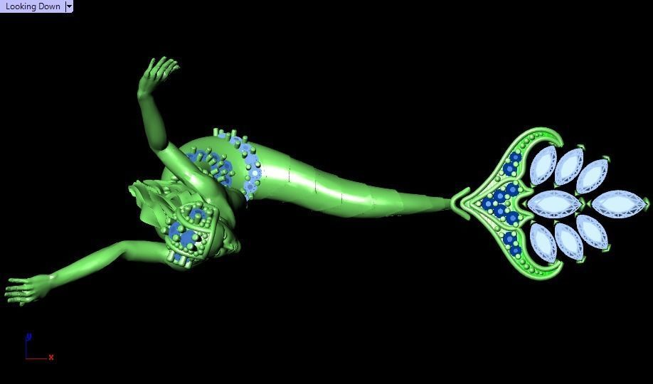 mermaid magerit pendant 3D print model_29