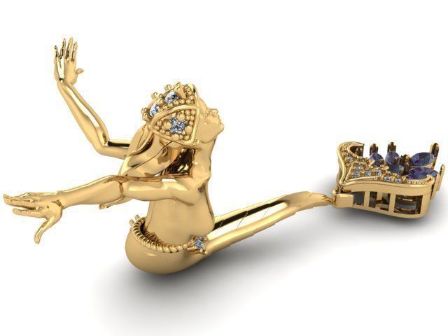 mermaid magerit pendant 3D print model_21