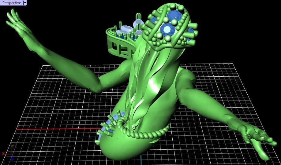 mermaid magerit pendant 3D print model_22