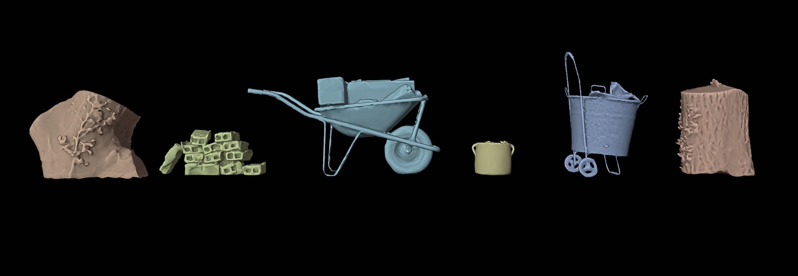 Old House Exterior Props 01 - Photoscanned Free low-poly 3D model_1