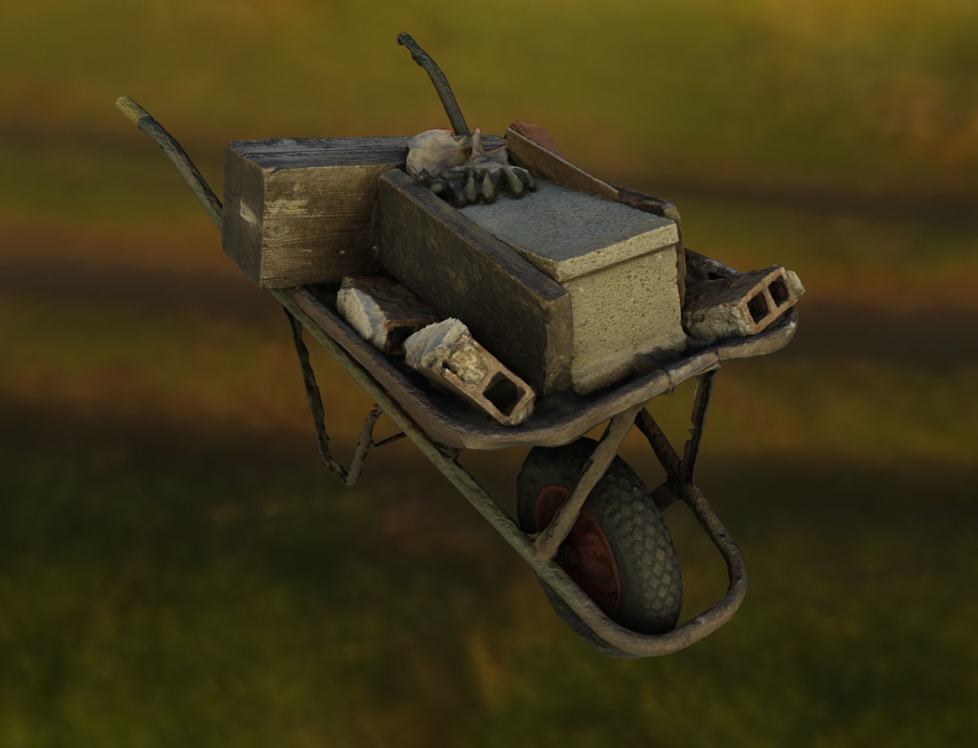 Old House Exterior Props 01 - Photoscanned Free low-poly 3D model_8