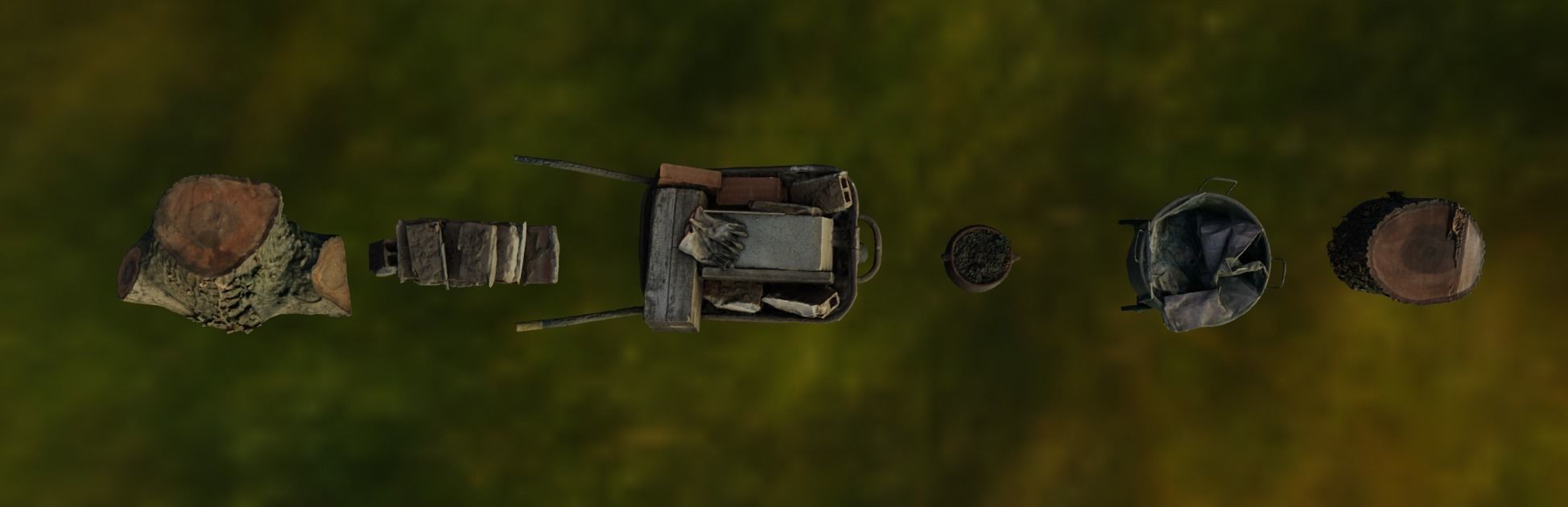 Old House Exterior Props 01 - Photoscanned Free low-poly 3D model_5