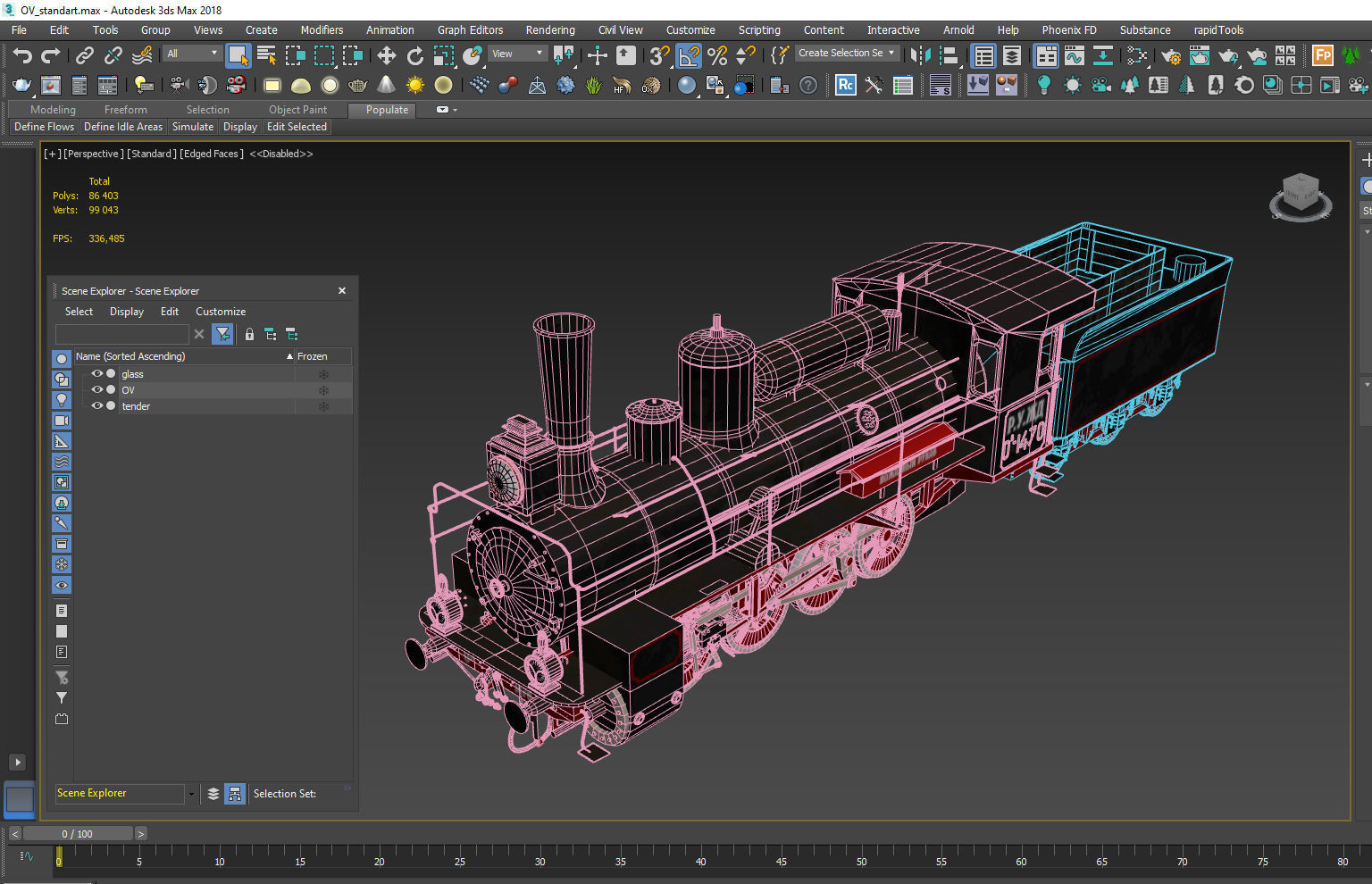 Russian locomotive class Ov 3D model_14