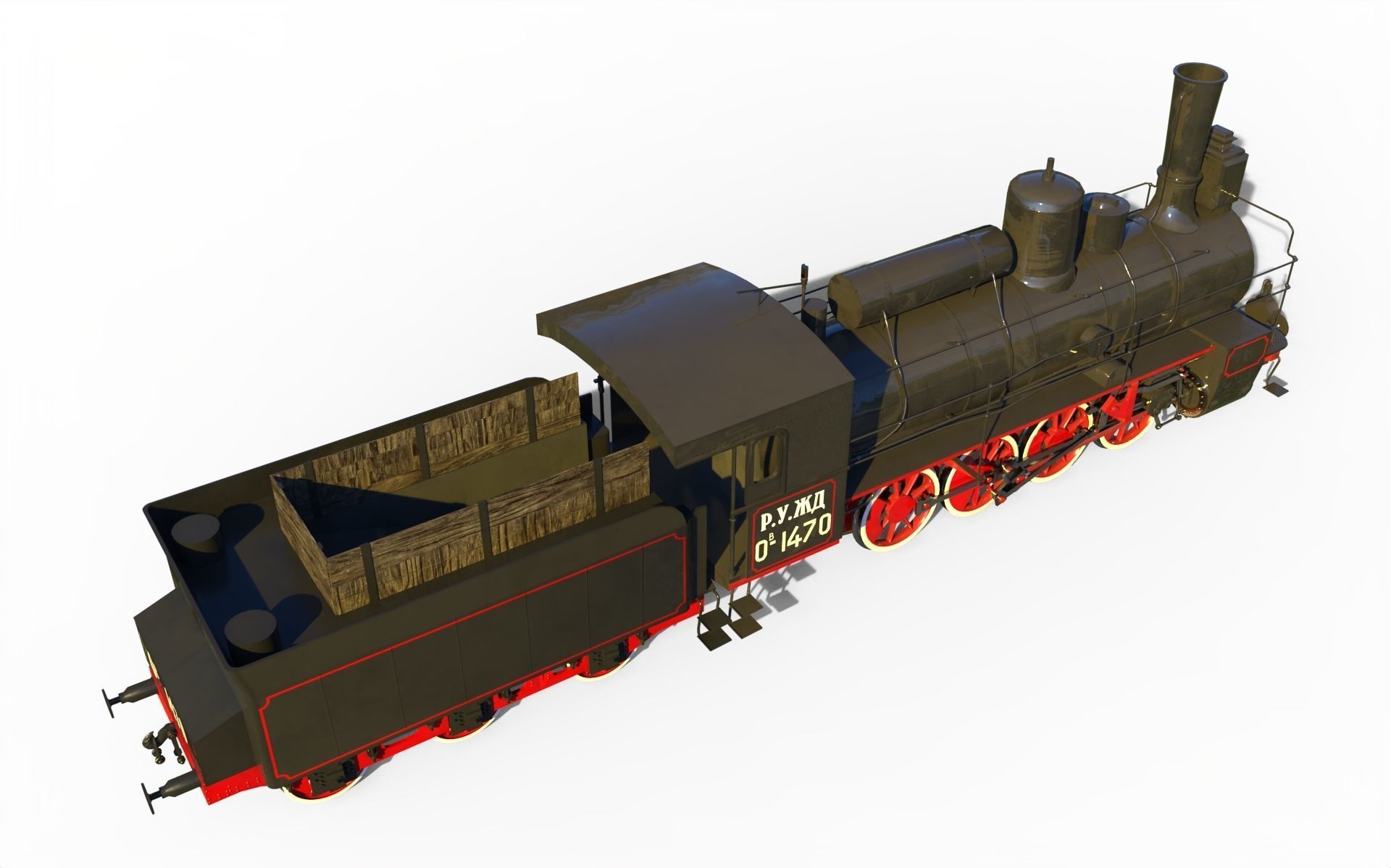 Russian locomotive class Ov 3D model_5
