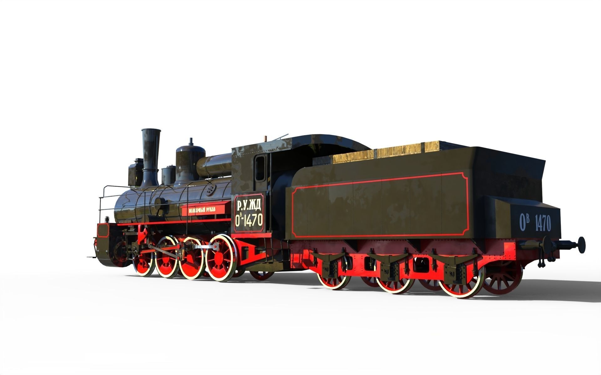 Russian locomotive class Ov 3D model_2