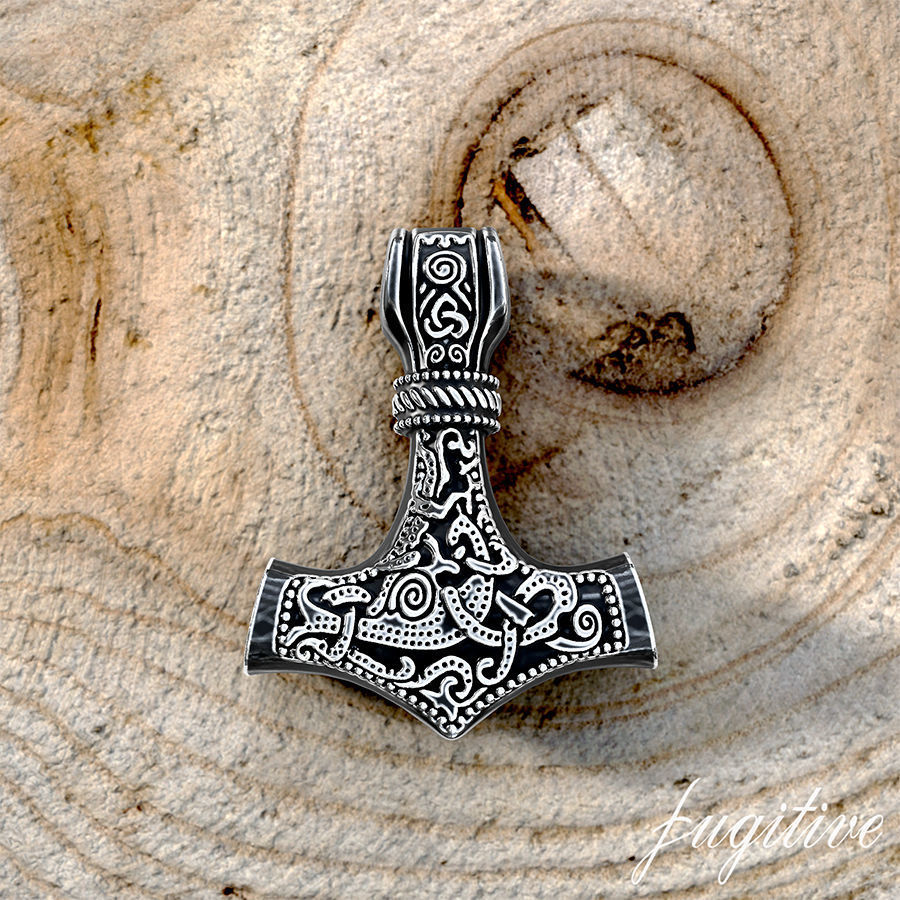Thor Hammer Pendant 3D print model_3