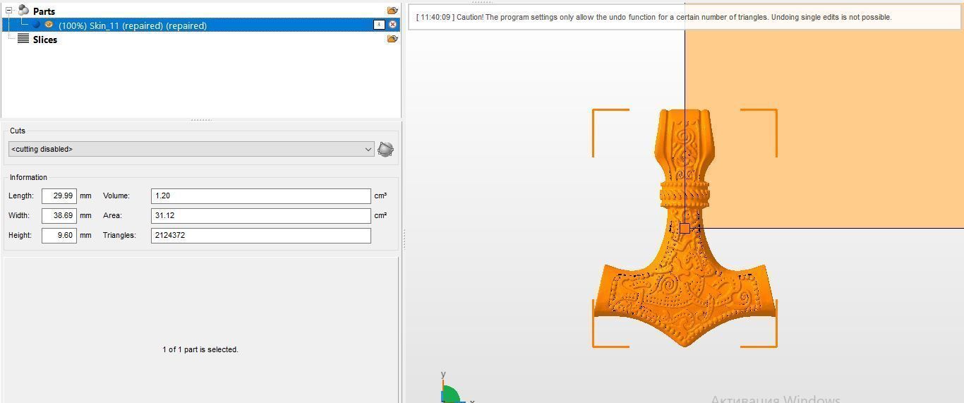 Thor Hammer Pendant 3D print model_5