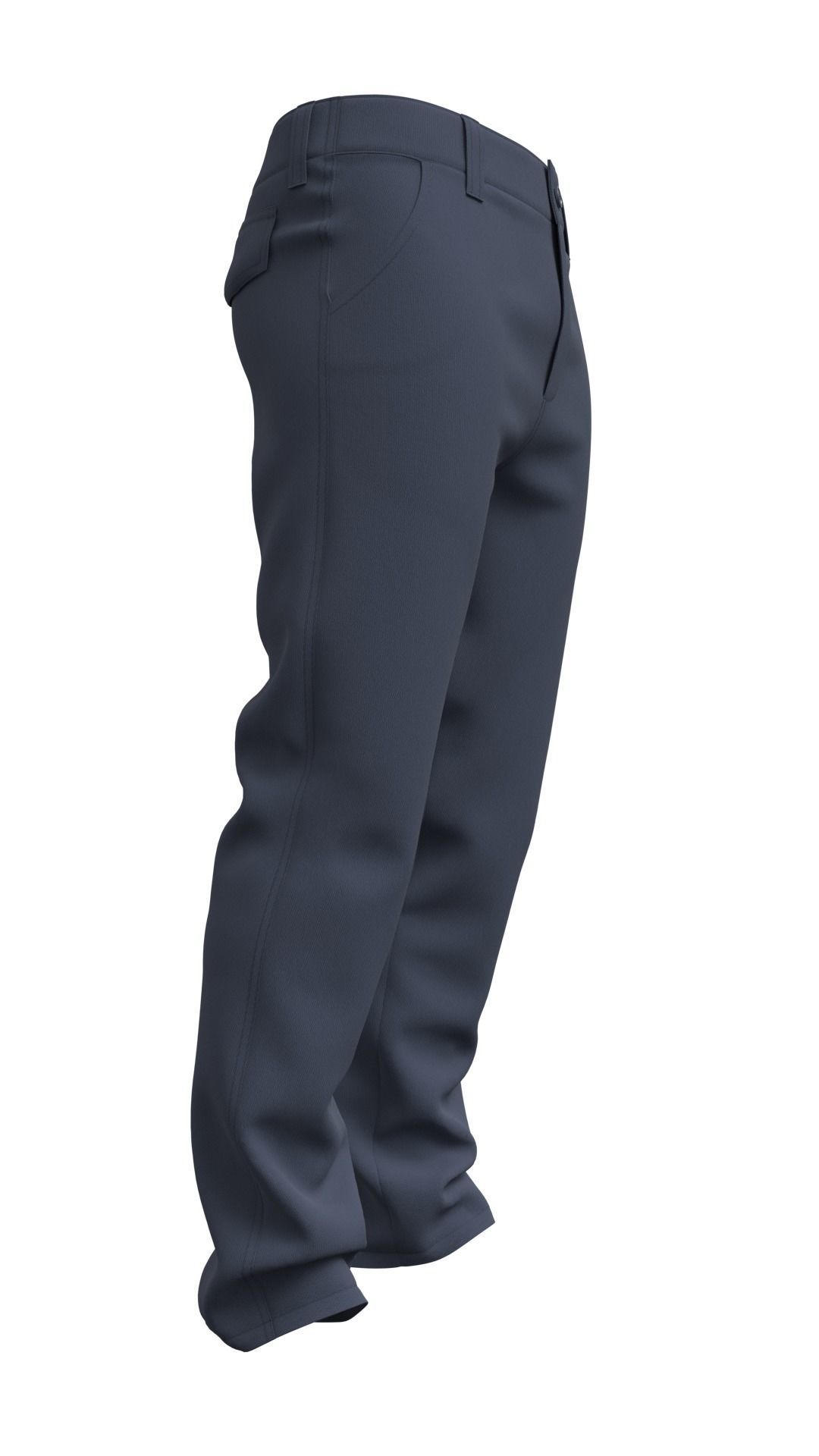 Mens Pants Basic - Marvelous Designer 3D model_5