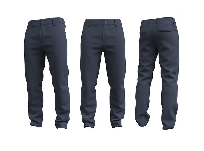 Mens Pants Basic - Marvelous Designer 3D model