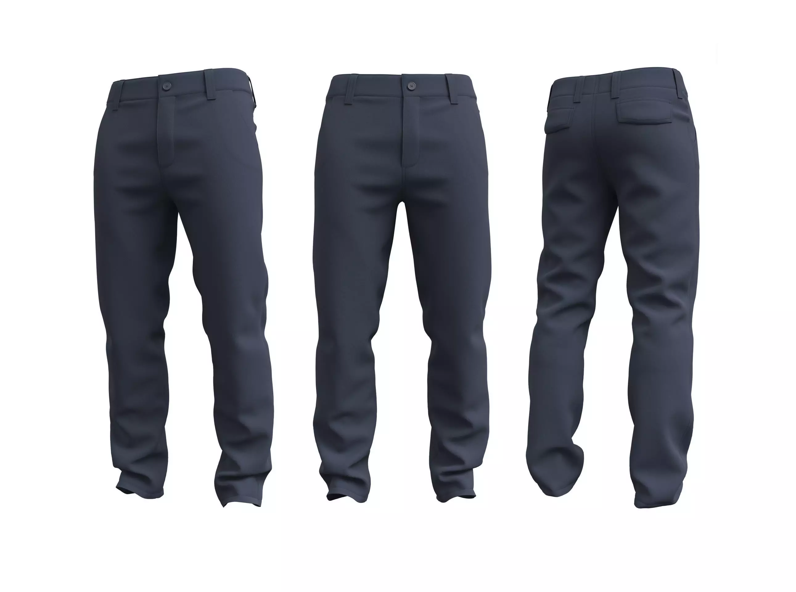 Mens Pants Basic - Marvelous Designer 3D model_0