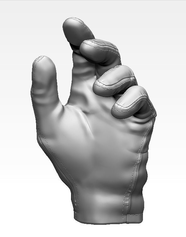 Tactical Gloves Low-poly 3D model_5