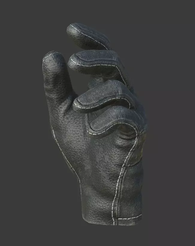 Tactical Gloves Low-poly 3D model_0