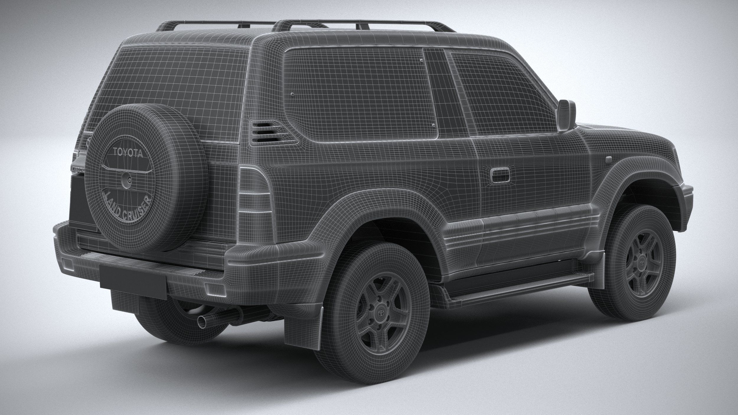 Toyota Land Cruiser J90 3door 1996 3D model_27