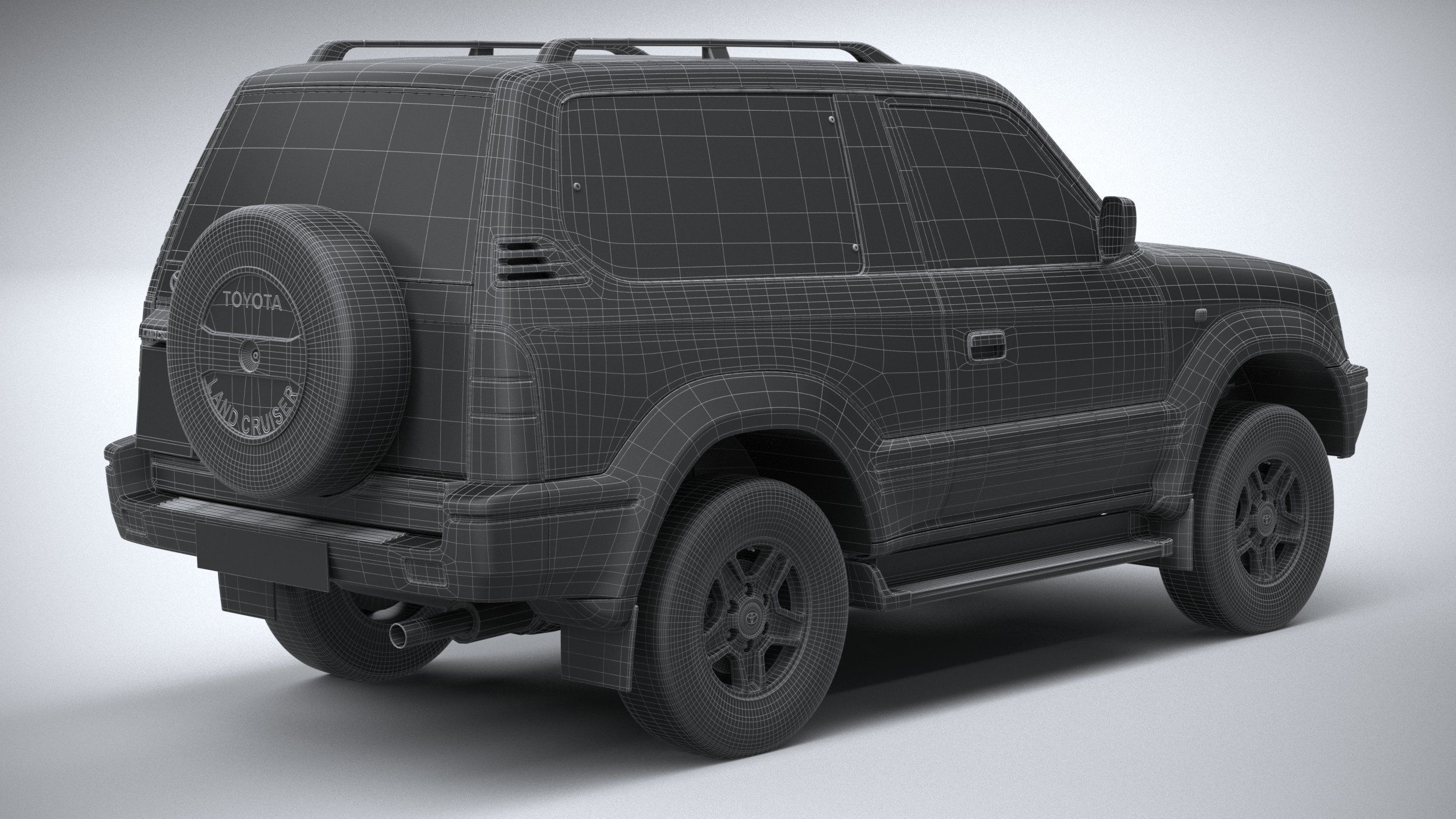 Toyota Land Cruiser J90 3door 1996 3D model_29