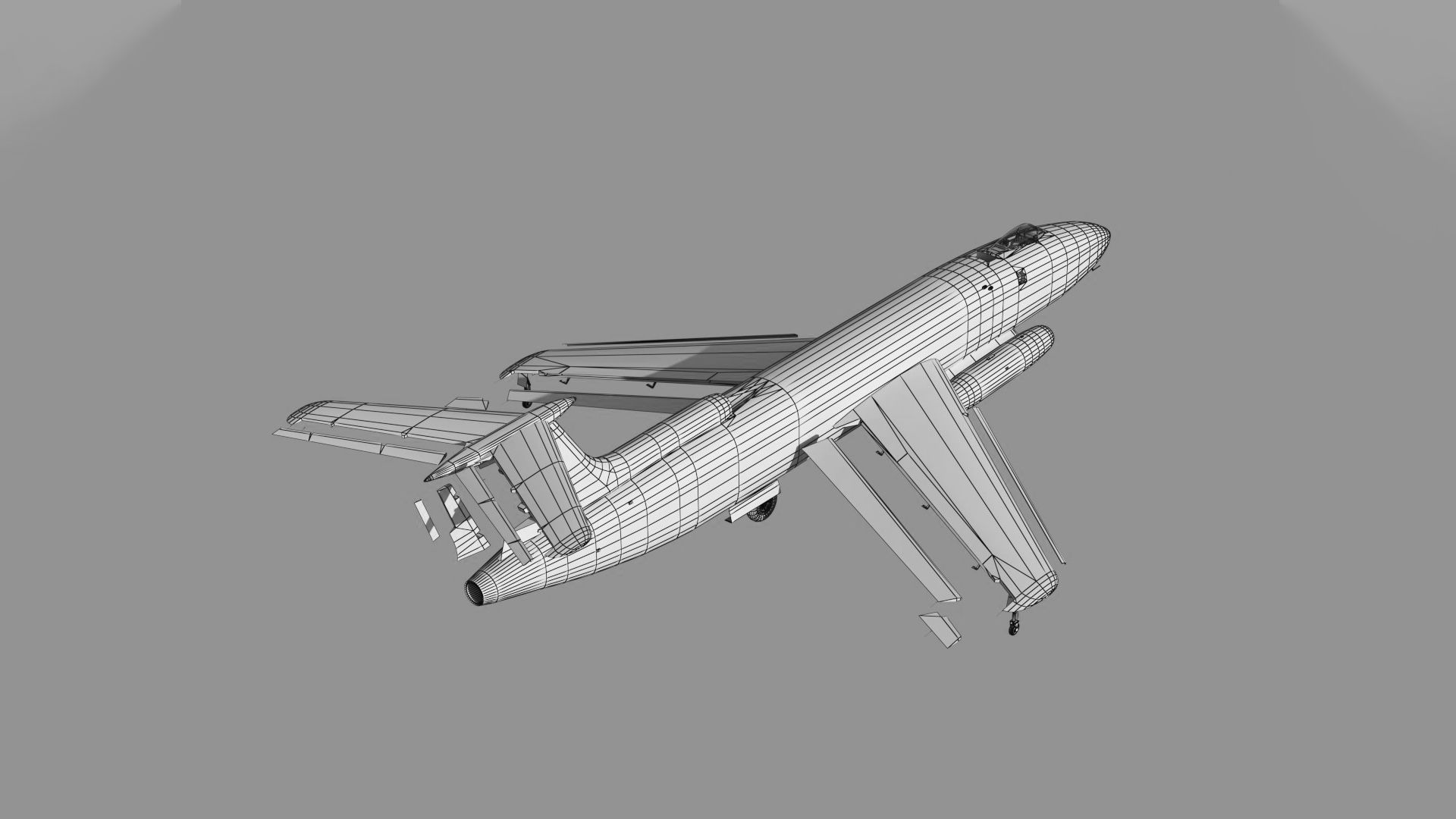 Martin XB-51 bomber 3D model_16