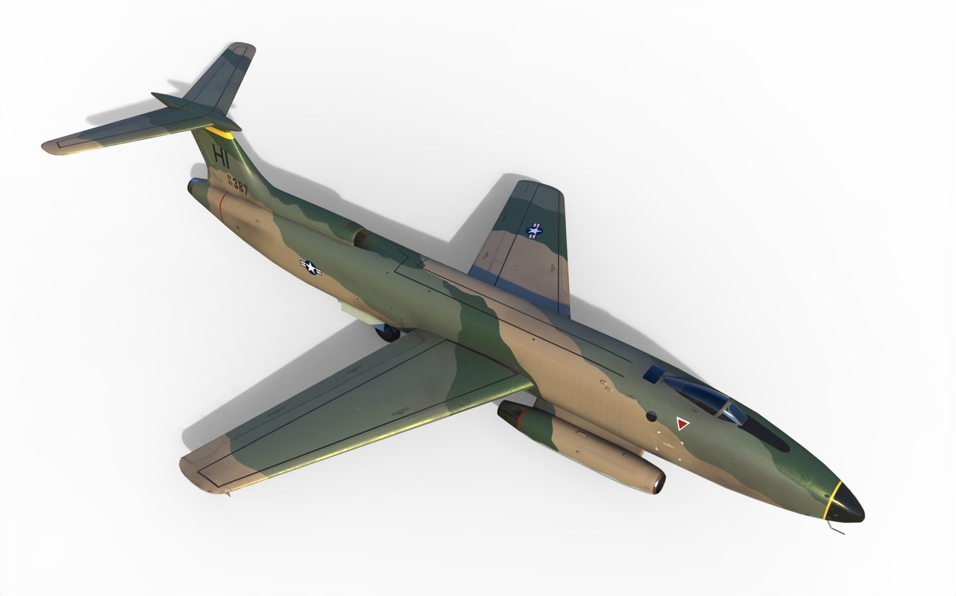 Martin XB-51 bomber 3D model_11