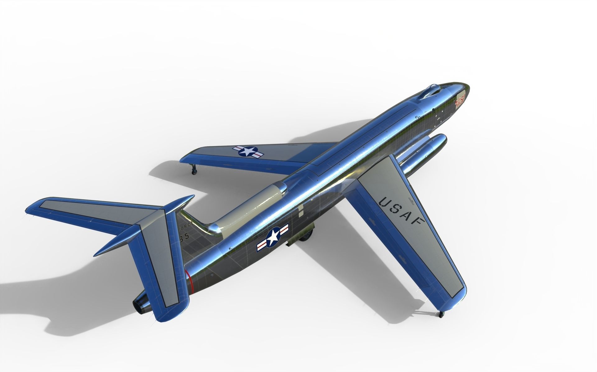 Martin XB-51 bomber 3D model_4