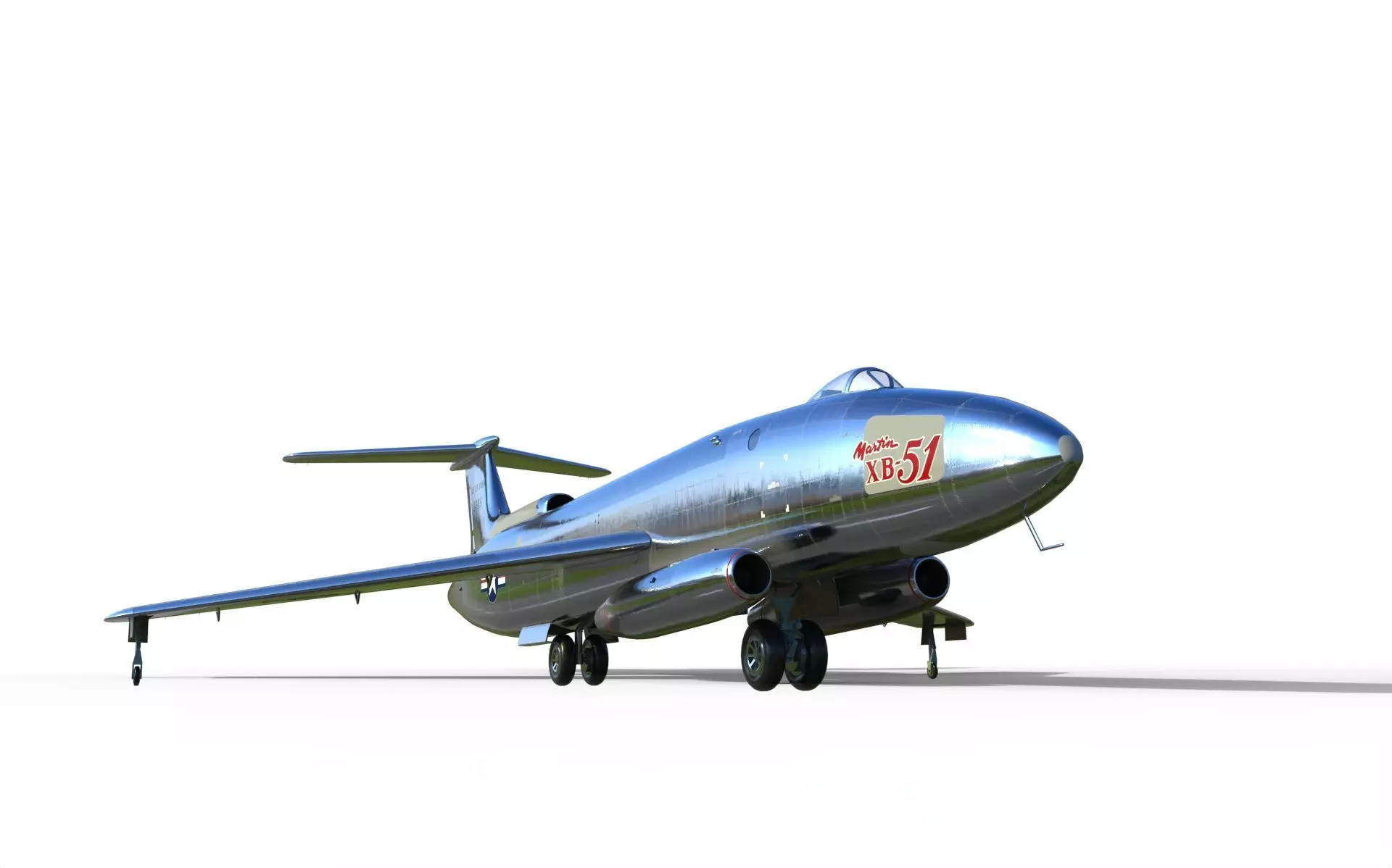 Martin XB-51 bomber 3D model_0