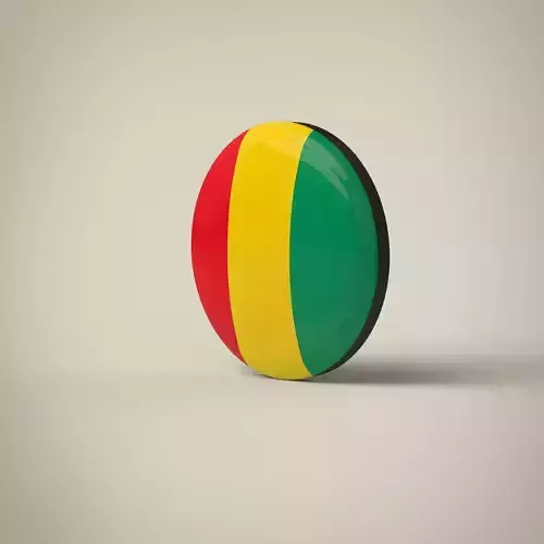 Guinea Badge Low-poly 3D model