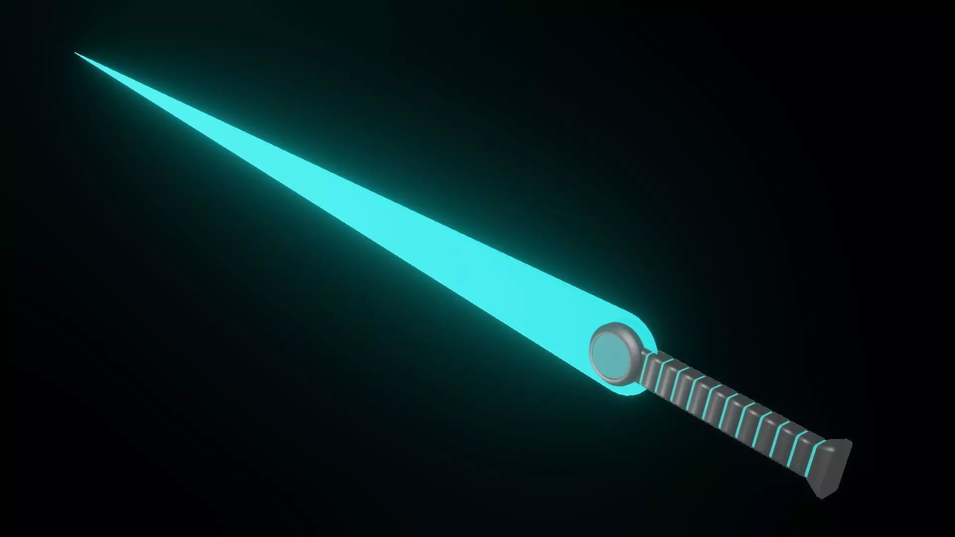 Sci-fi Circle Blade Sword Model B-1 3D model_0