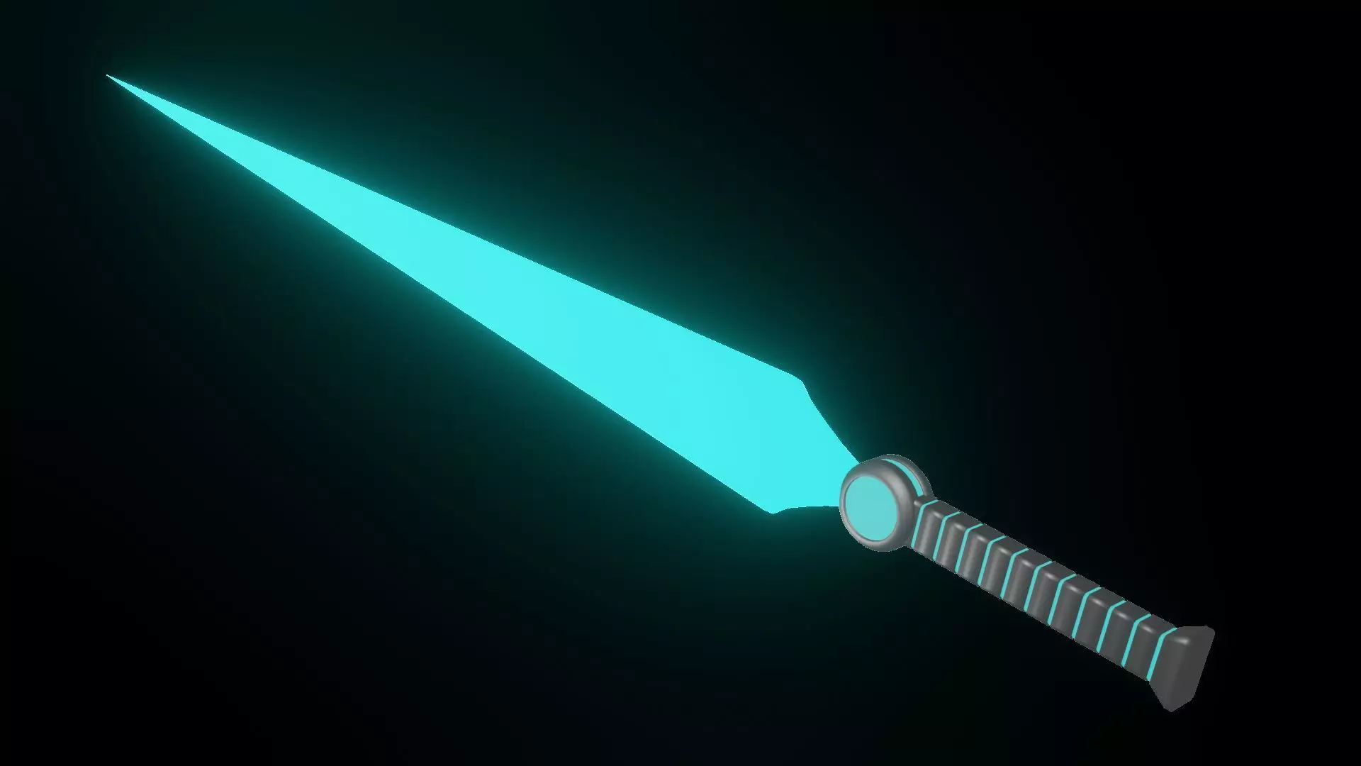 Sci-fi Circle Blade Sword Model A-3 3D model_0