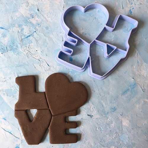LOVE Cookie Cutter 3D print model