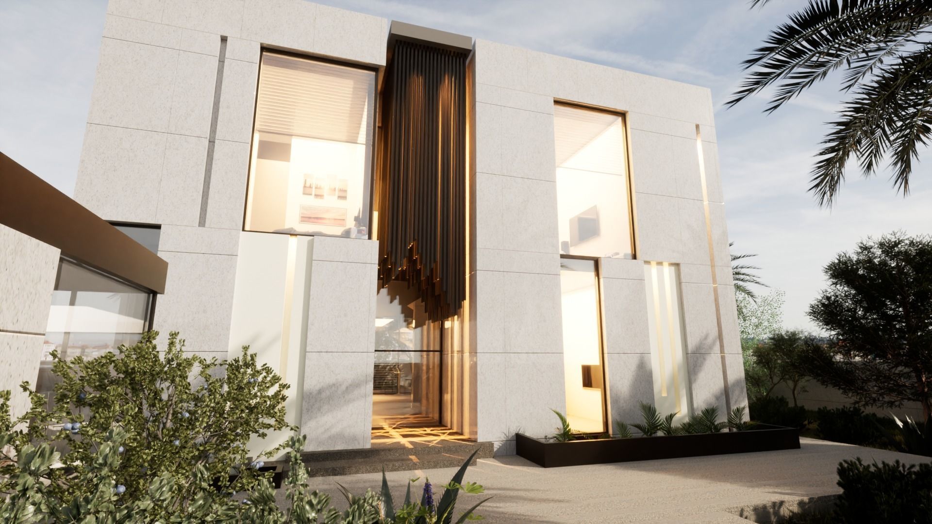 Revit Modern Villa Design 3D model_5