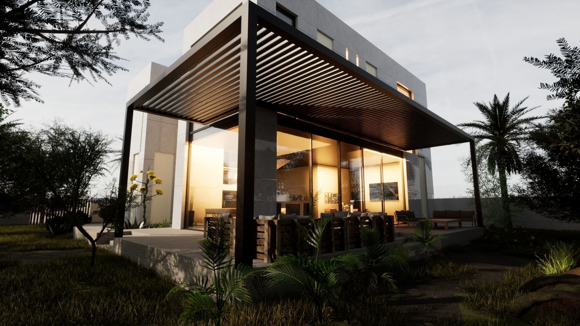 Revit Modern Villa Design 3D model_2