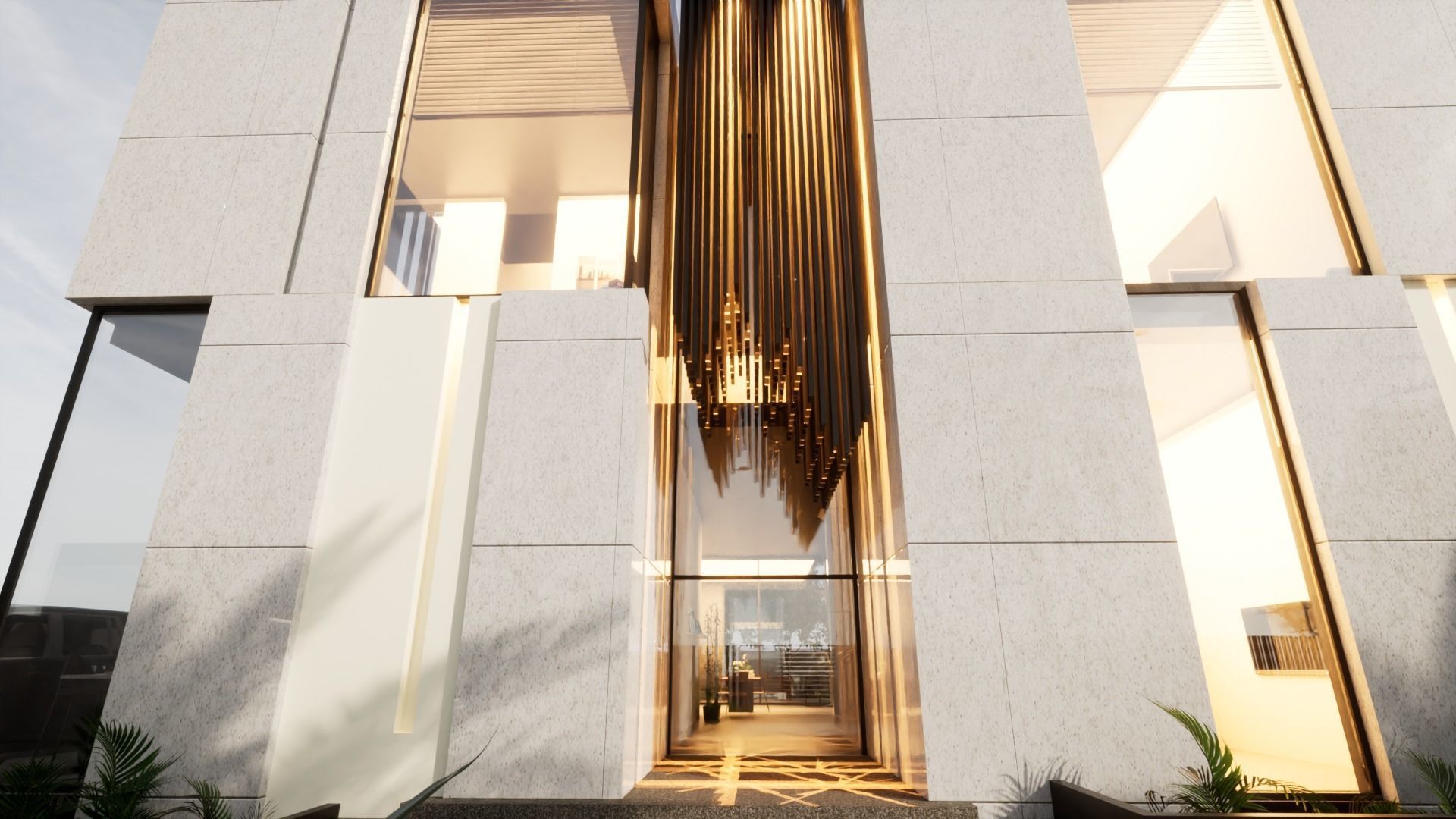 Revit Modern Villa Design 3D model_6