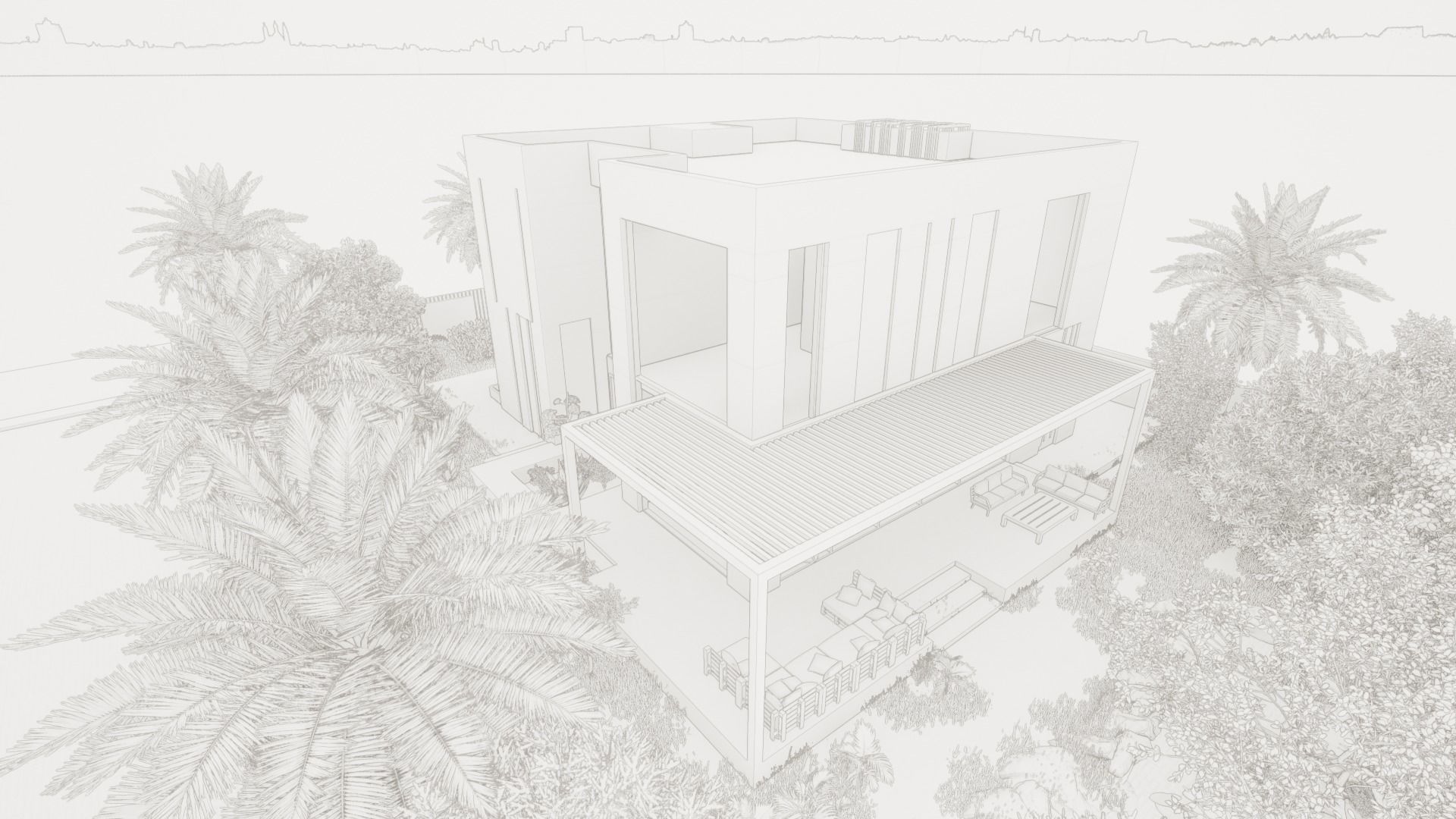 Revit Modern Villa Design 3D model_13