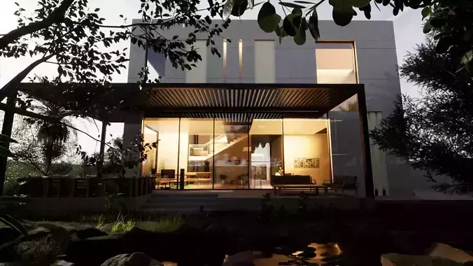 Revit Modern Villa Design 3D model